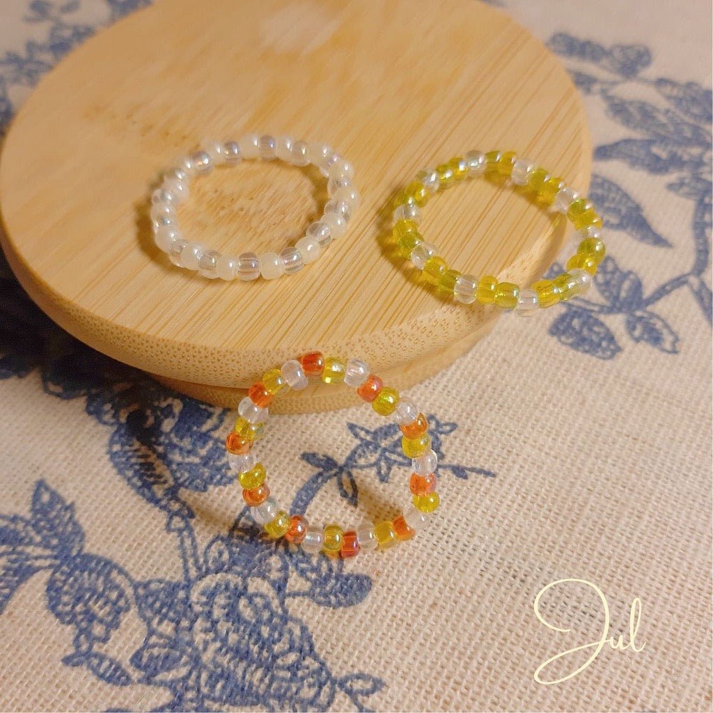 Sweet Summer Vibe Bead Adjustable Ring