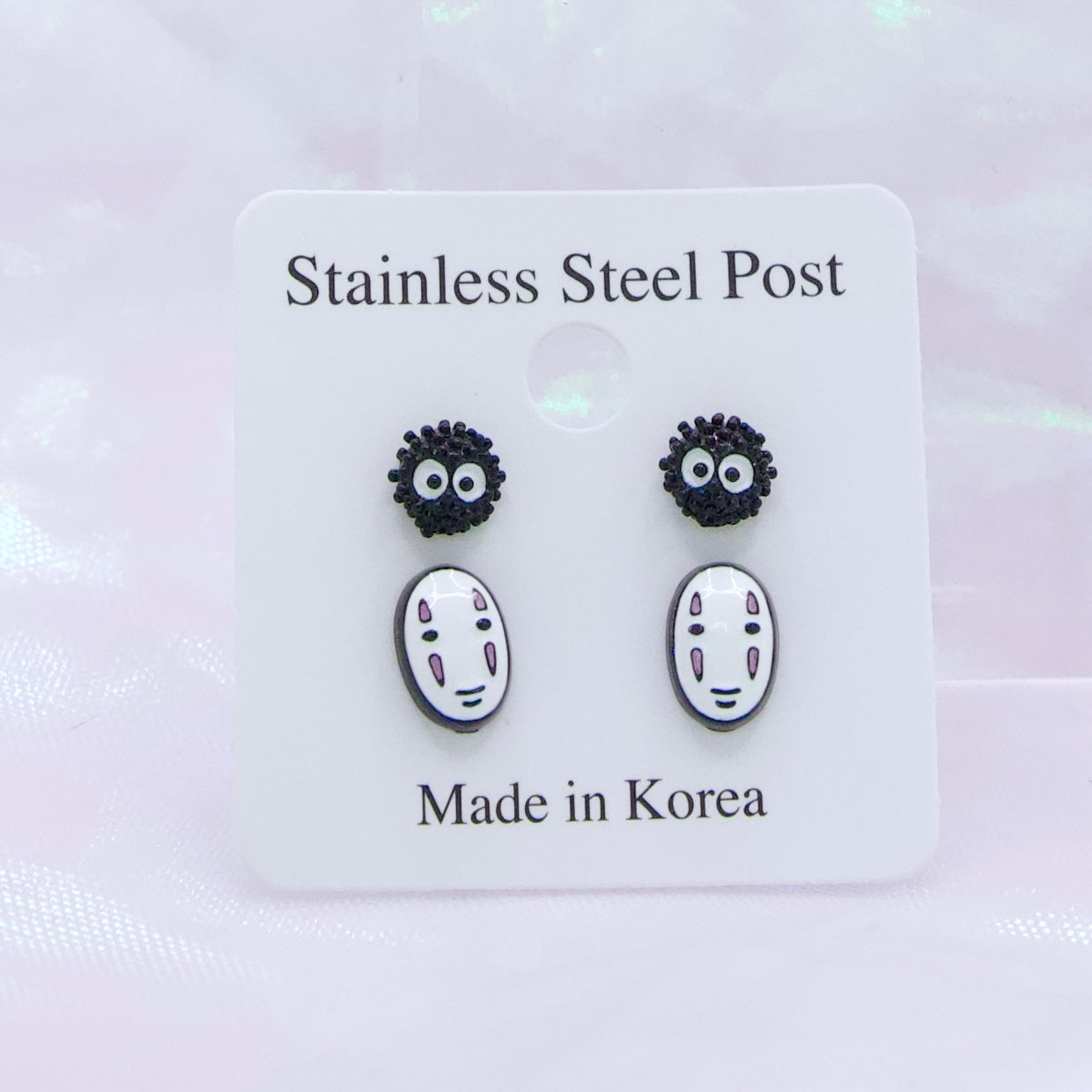 Soot No-face Studs Korean Cute Style Earrings