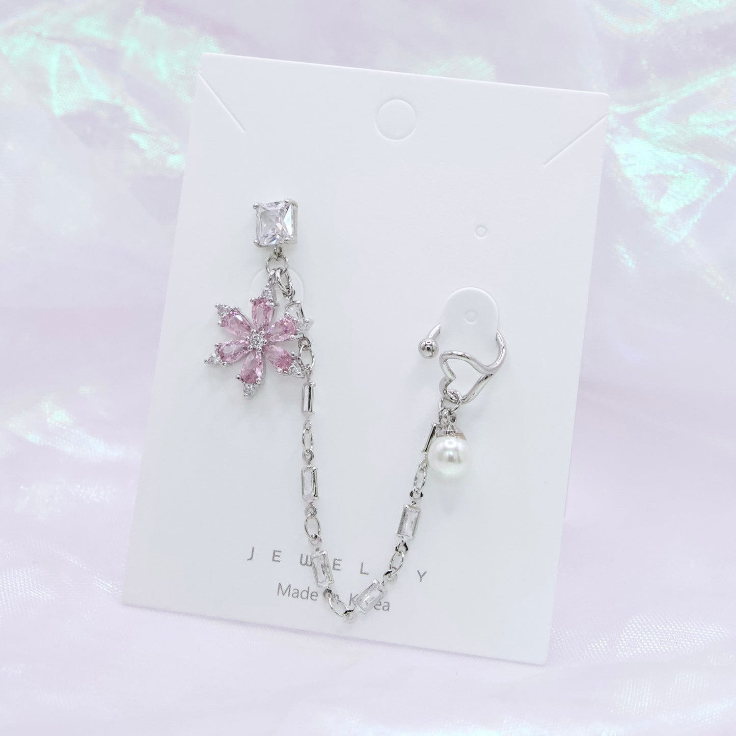 Korean Style Cute Sakura Flower Pearl Magical Ear Cuff