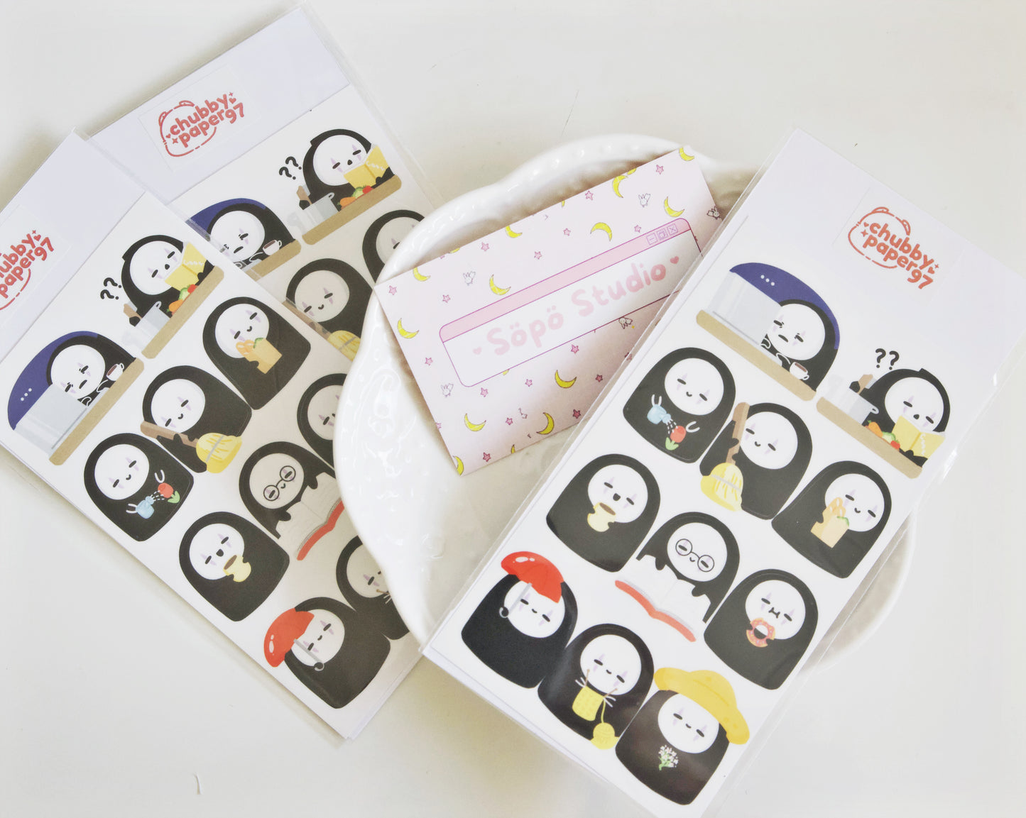 Ghibli No Face Diary Sticker Sheet