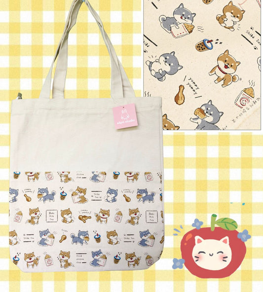 Shiba Inu & Snacks Tote Bag