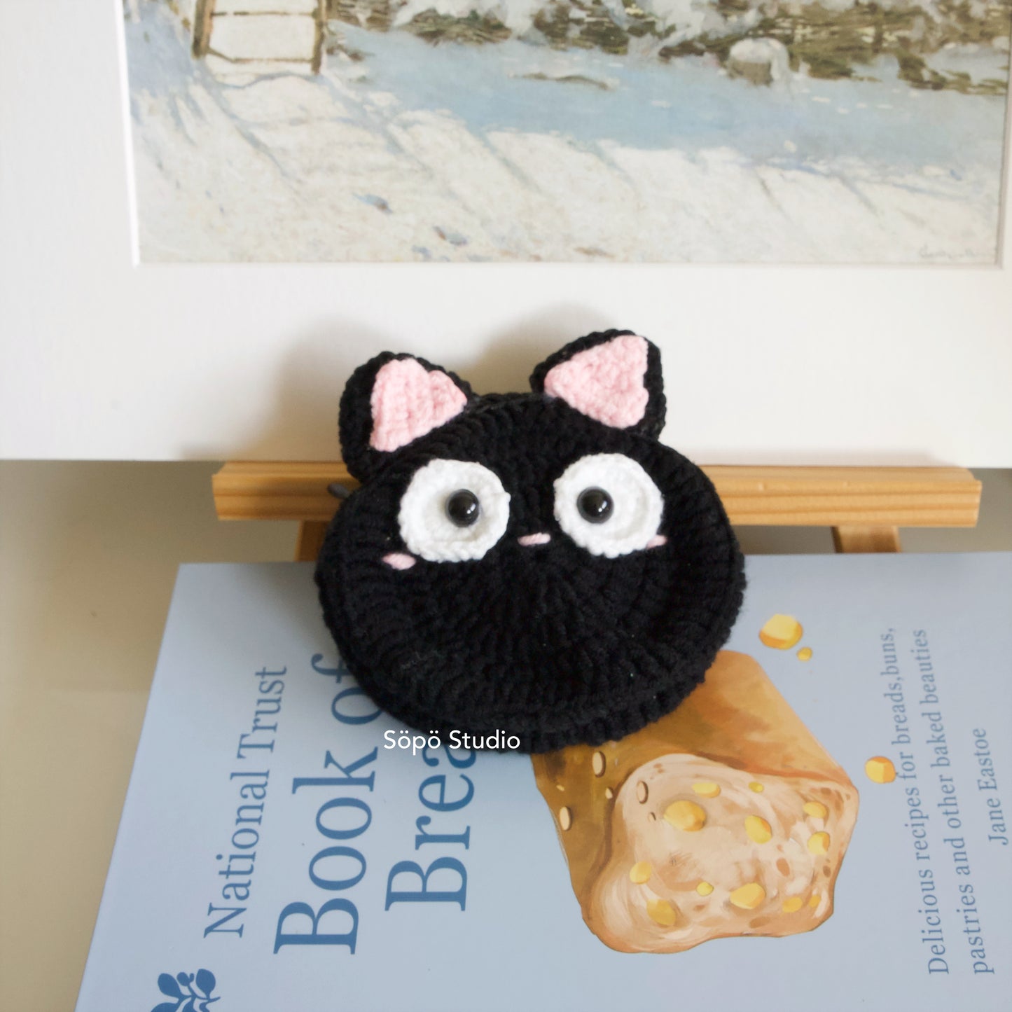 Kawaii Jiji Ghibli Crochet Coin Pouch