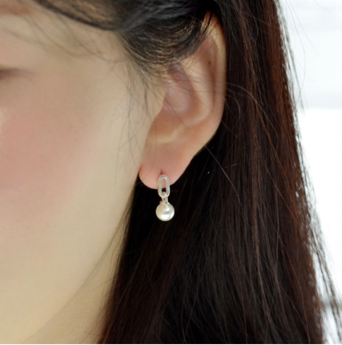 Swallow Pearl Drop Sterling Silver Earrings Made in Korea