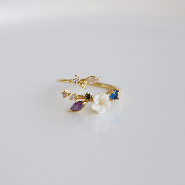 Flower Dainty Soft Korean Adjustable Rings - 2 colors