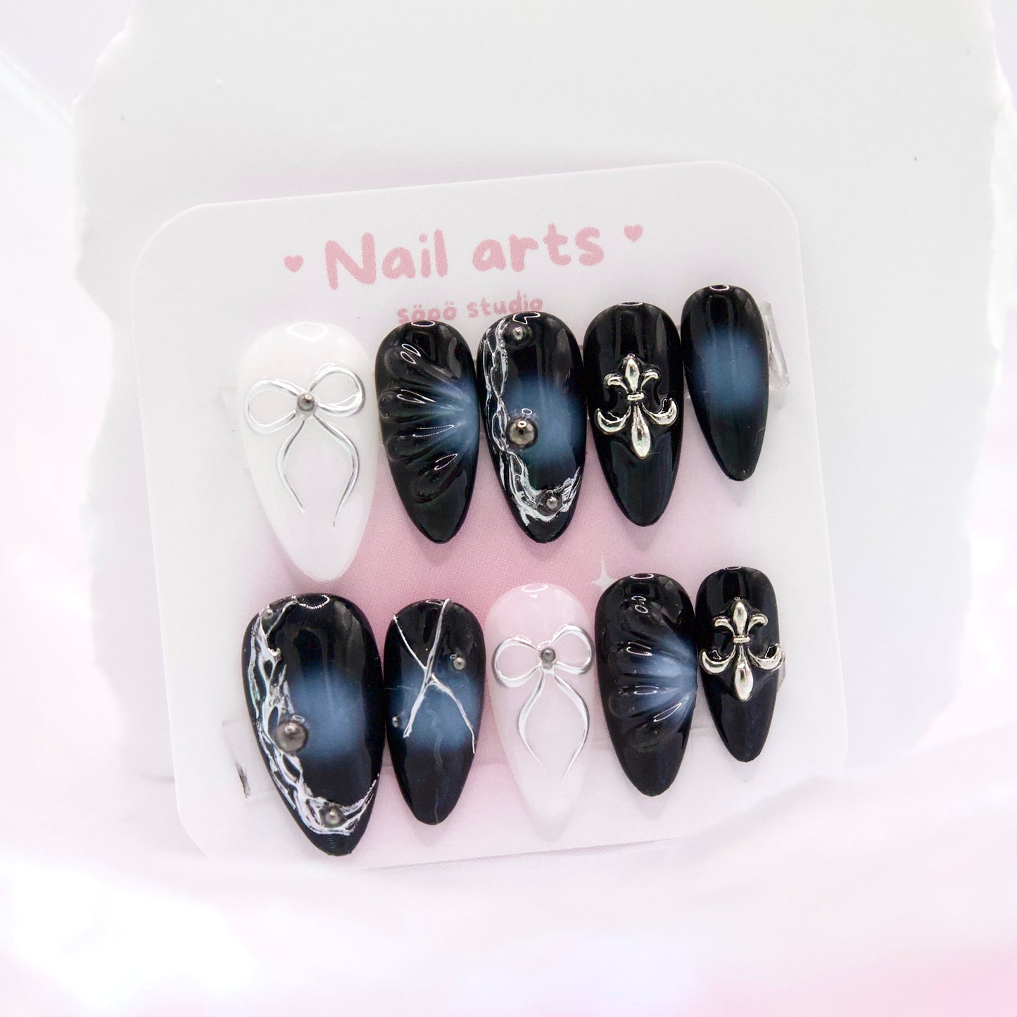 Cute Short Pastel Cherry Press-on Nails