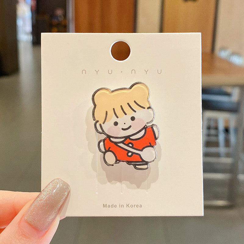 Cute Korean Style Cartoon Brooch Lapel Pin
