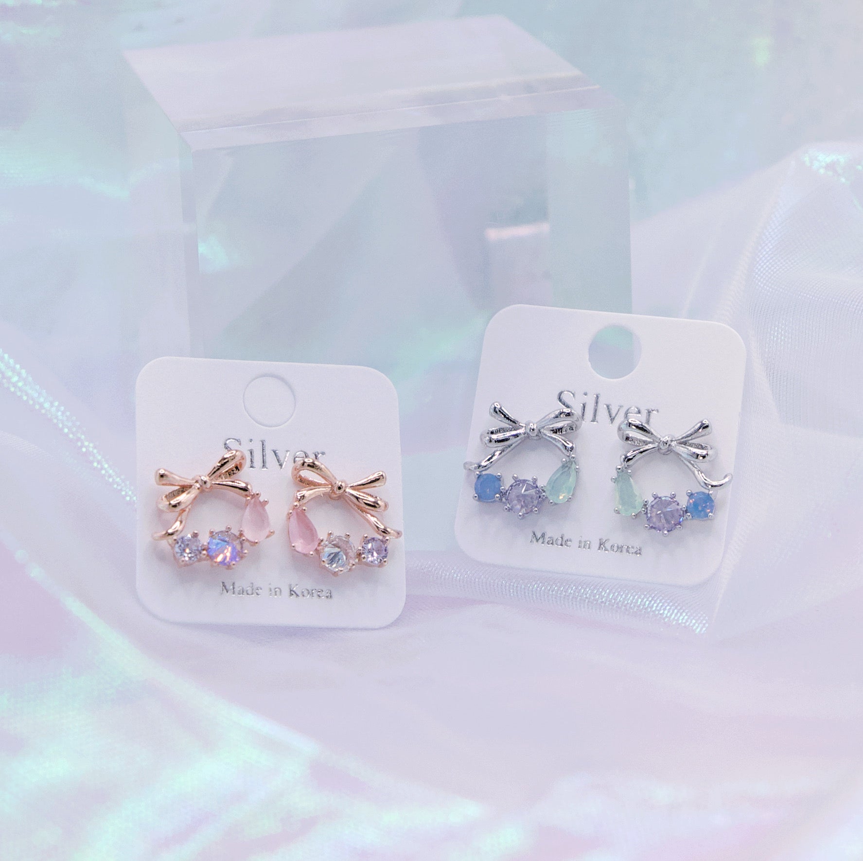 Korean hot sale silver earrings