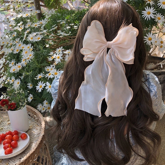 Korean Organza Big Bow Elegant Hair Clip