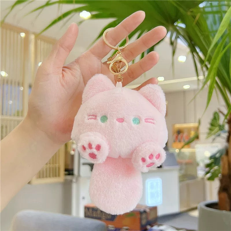 Cute Cat Plushy Keychain/Bag charm - 4 colors