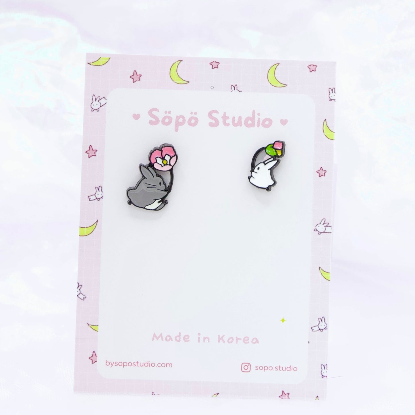 Flower Garden Totoro Studs Korean Cute Style Earrings