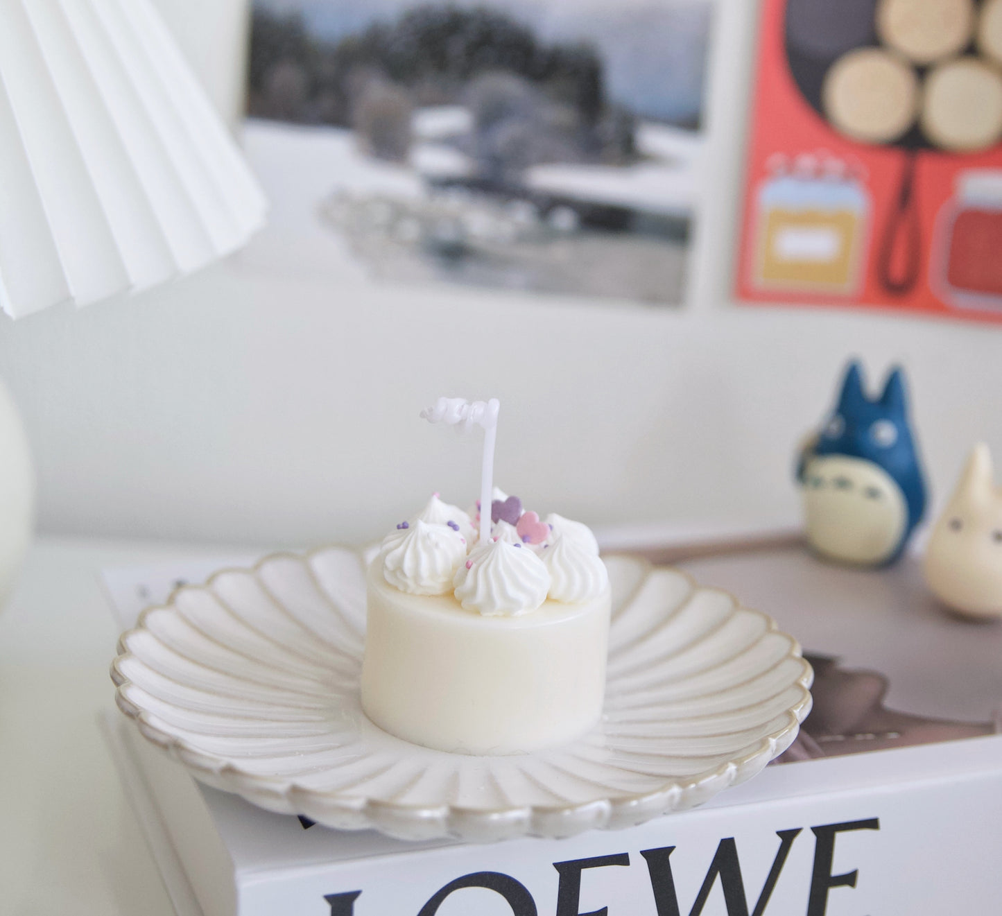 Cute Birthday Cake Candle - Made in Finland - Soywax candle