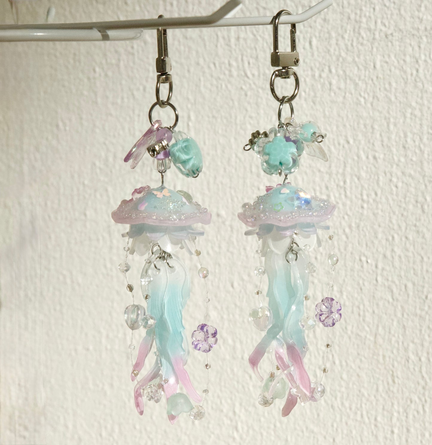 Fairy Dangle Jellyfish Handmade Keychain/Bag charm - Mint