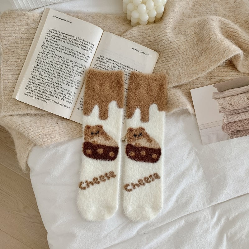 Comfy Bear Brown Soft Socks - 2 colors