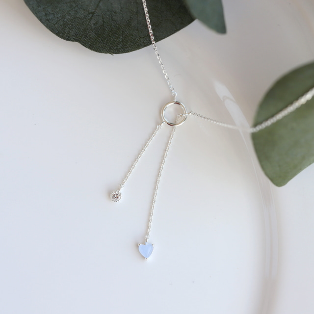 Silver Heart Chain Elegant Korean Necklace - 2 colors