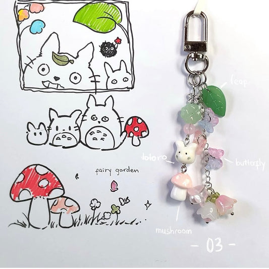 Ghibli Inspired Magical Forest Phone Charm/Key ring