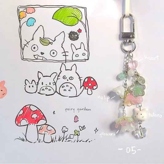 Ghibli Inspired Forest Phone Charm/Key ring