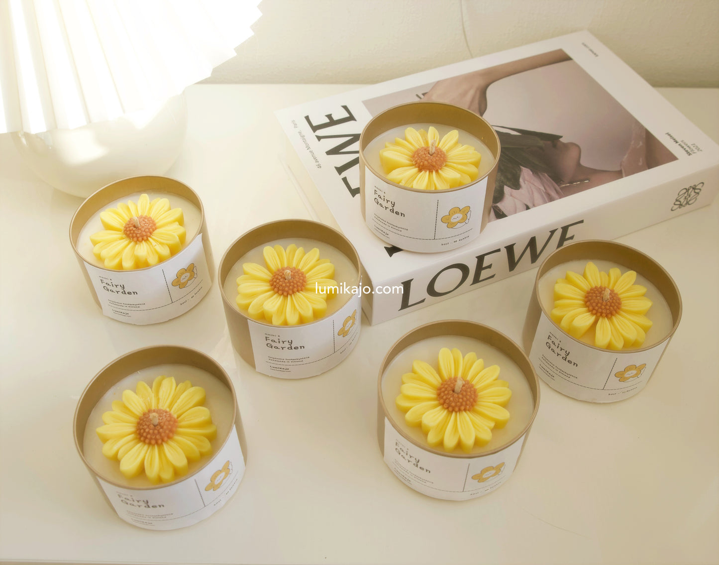 Daisy Flower Candles - Soywax Handmade in Finland