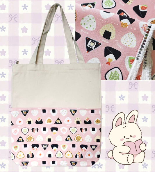 Pink Onigiri Tote Bag