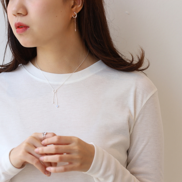 Silver Heart Chain Elegant Korean Necklace - 2 colors