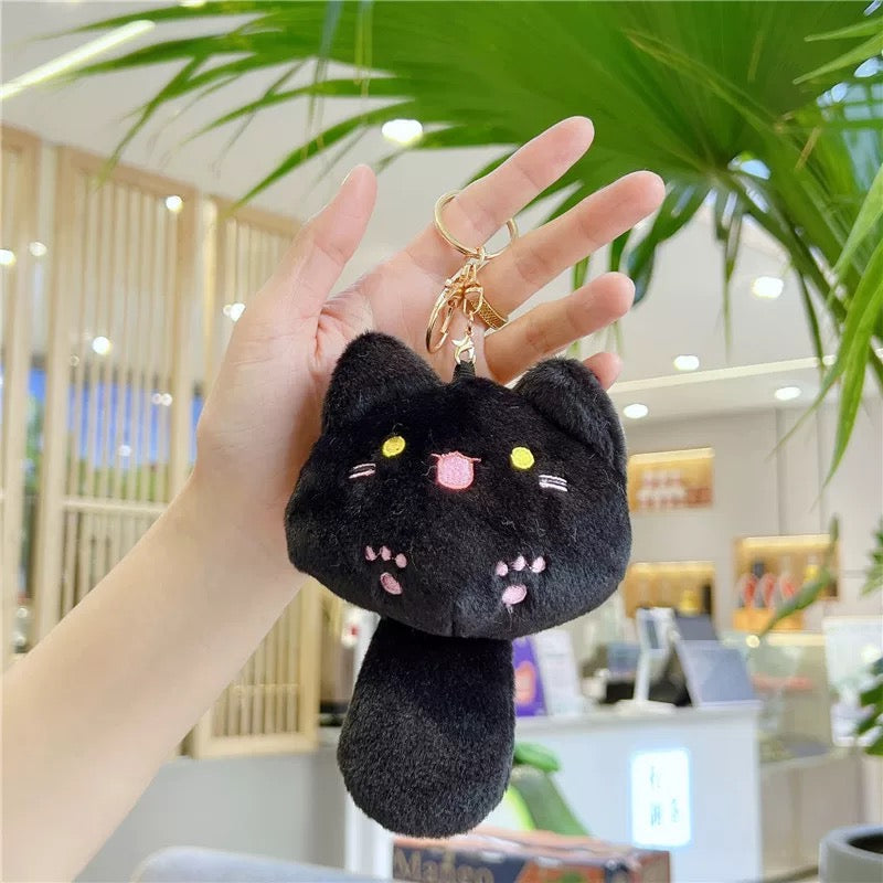 Cute Cat Plushy Keychain/Bag charm - 4 colors