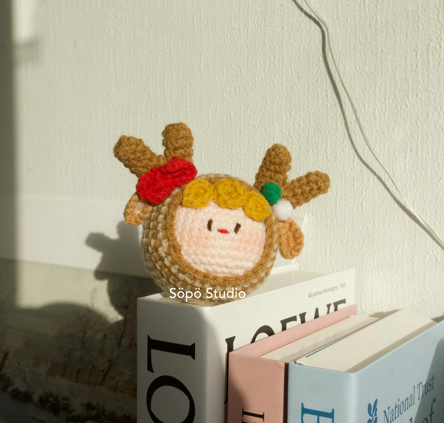 Reindeer Mochi Handmade Crochet Keychain Bag Charm