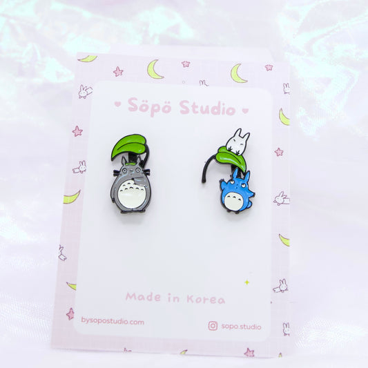 Forest Totoro Studs Korean Cute Style Earrings