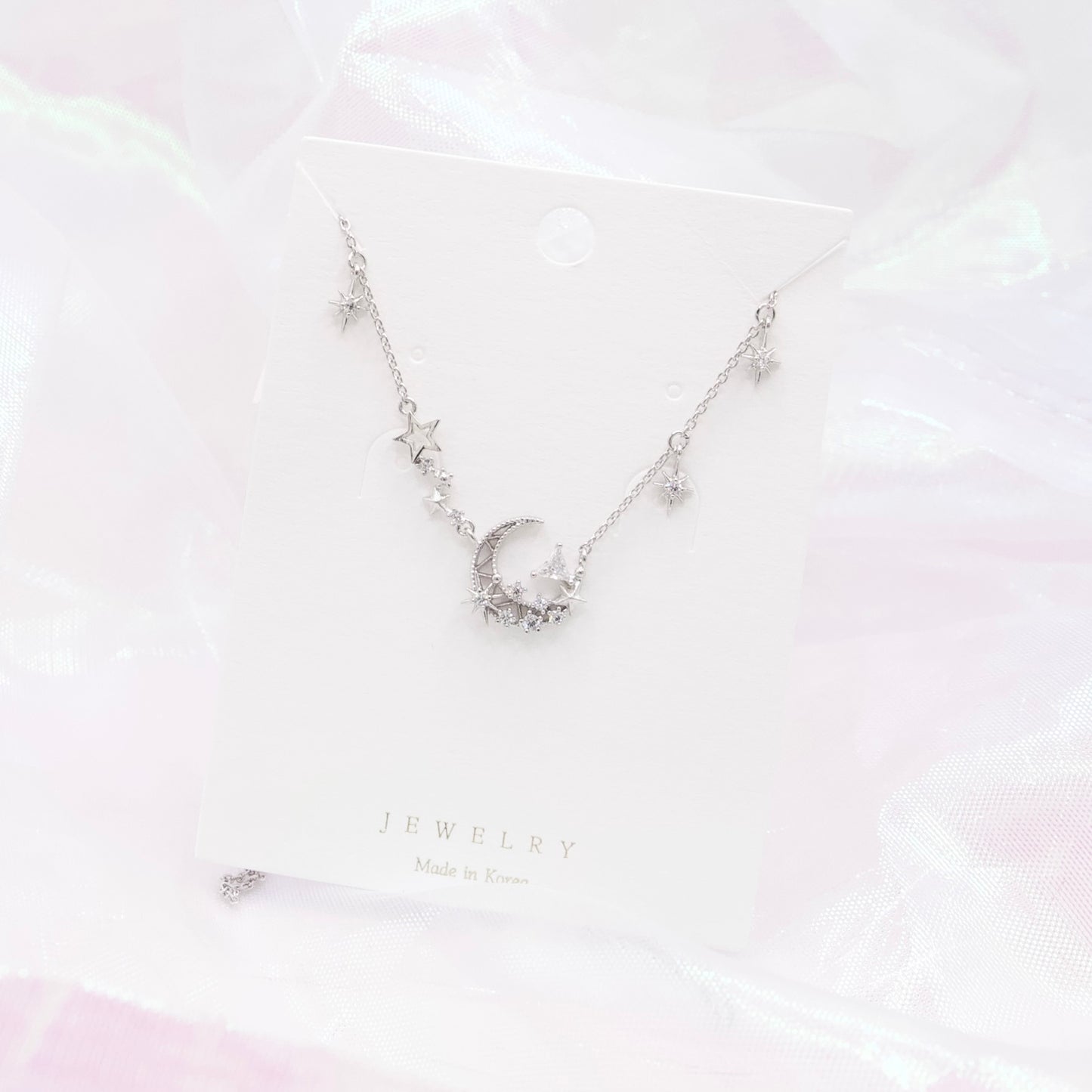 Moon Star Pendant Necklace - Made in Korea