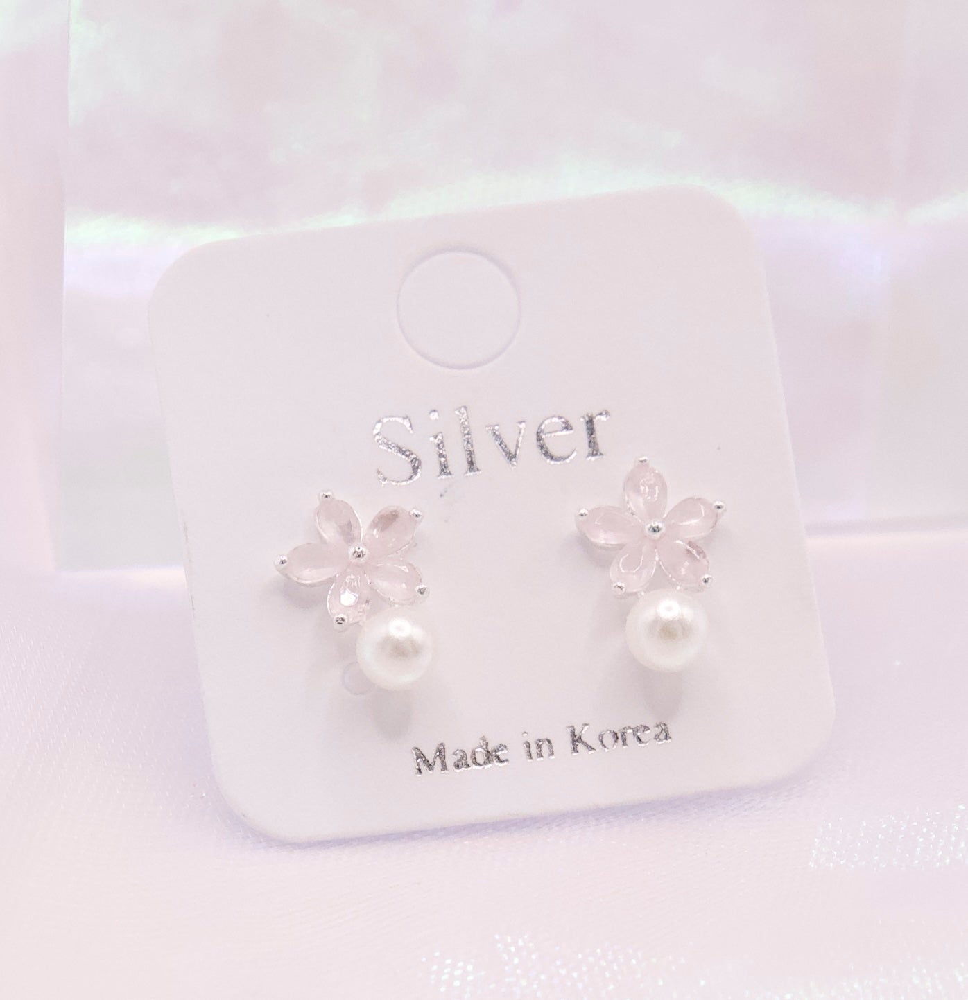 Petit Sakura Pearl Elegant Cute Studs Korean Dainty Style Earrings