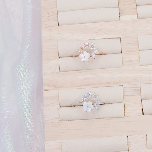 Sakura Flower Wealth Dainty Style Adjustable Ring