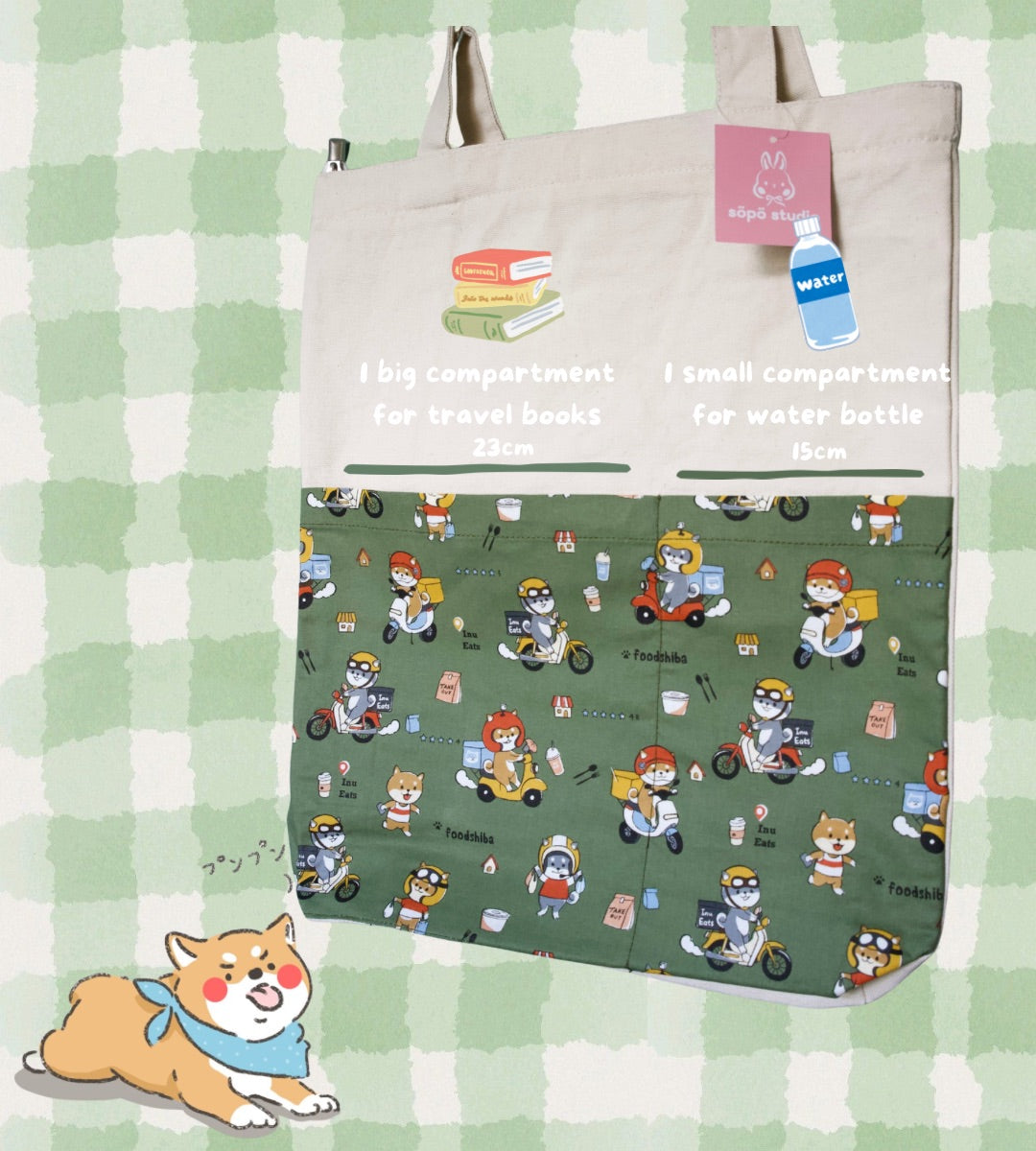 Shiba Inu Delivery Tote Bag