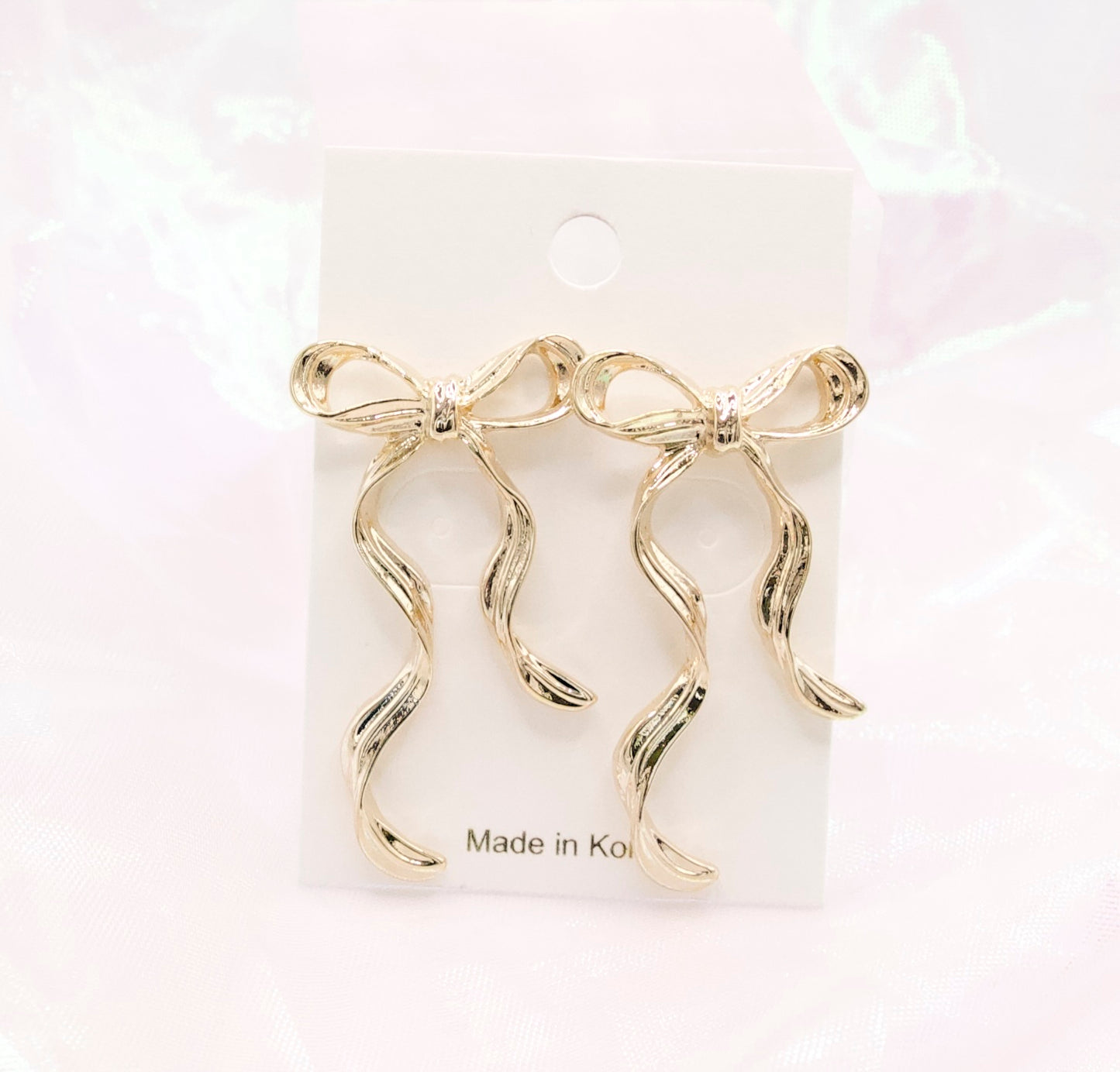 Nordic Ribbon Stainless Steel Korean Minimalist Style Earrings