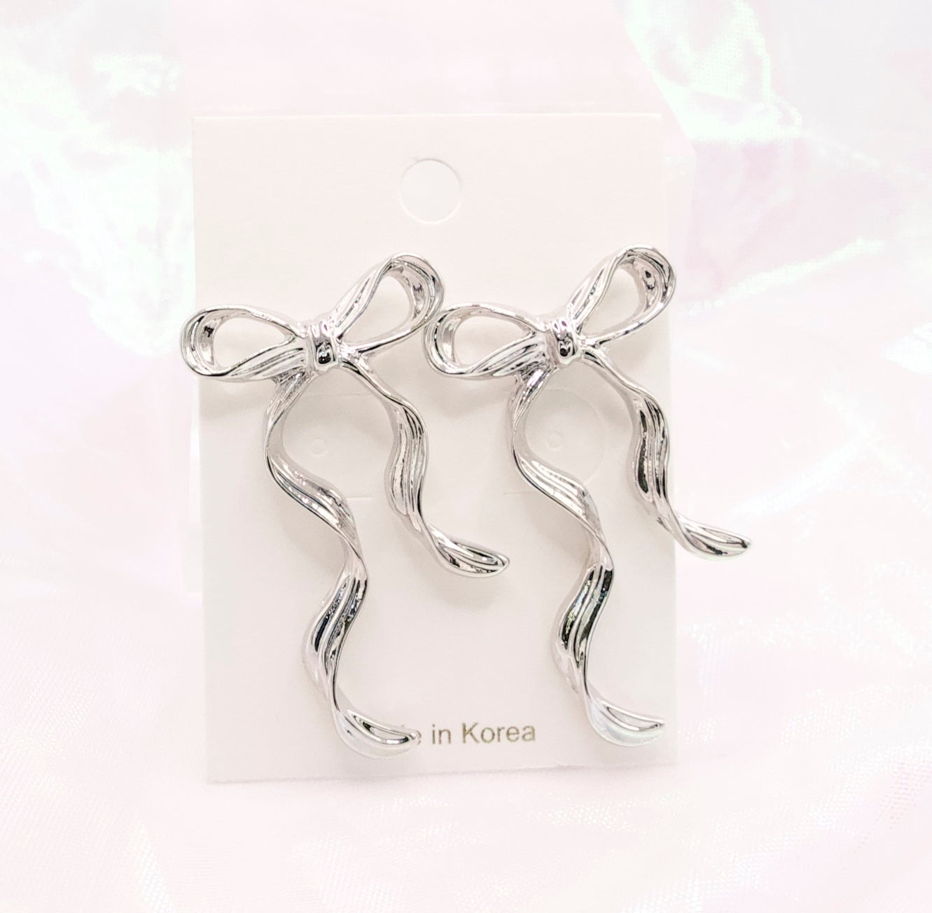 Nordic Ribbon Stainless Steel Korean Minimalist Style Earrings