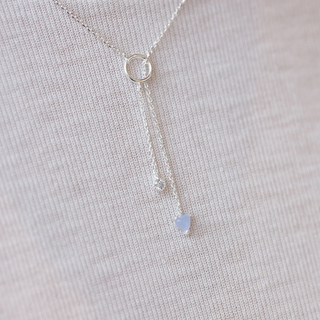 Silver Heart Chain Elegant Korean Necklace - 2 colors