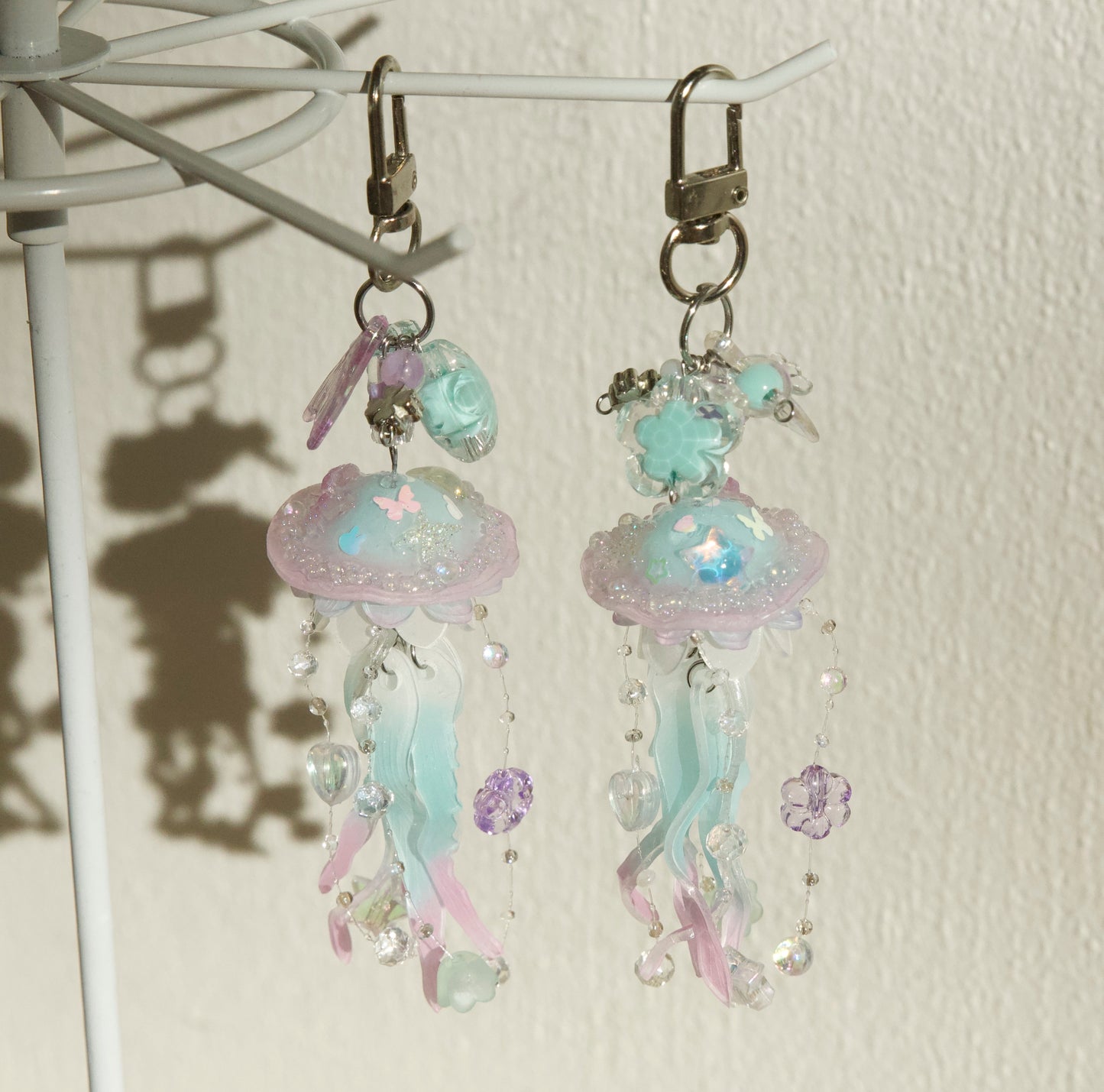 Fairy Dangle Jellyfish Handmade Keychain/Bag charm - Mint