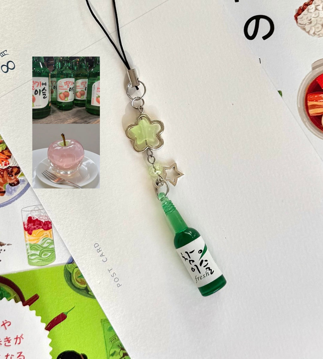 Handmade Soju Star Phone Charm/Key ring