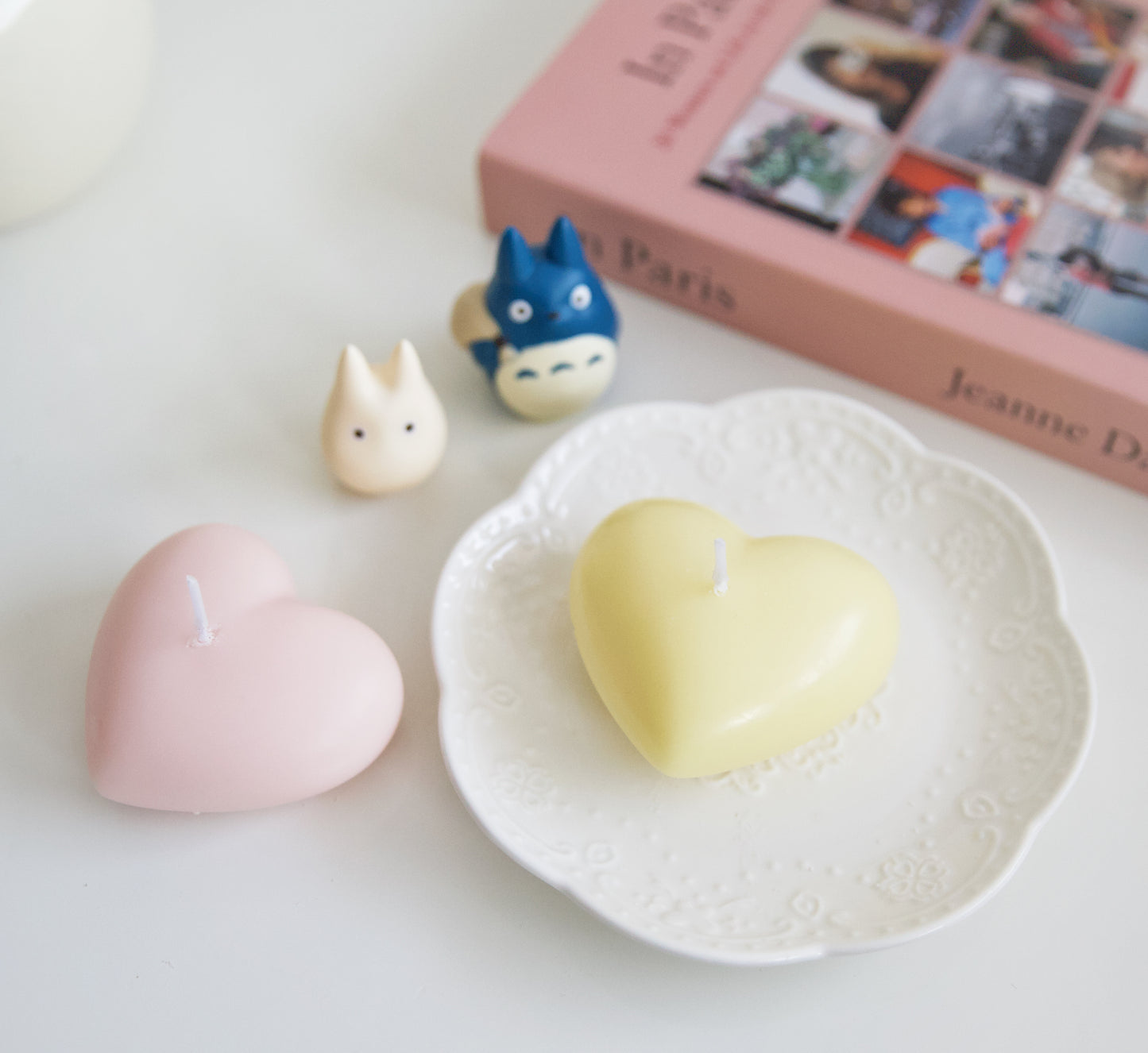 Pastel Heart Handmade Candle - Made in Finland - Vegan Soywax Candle