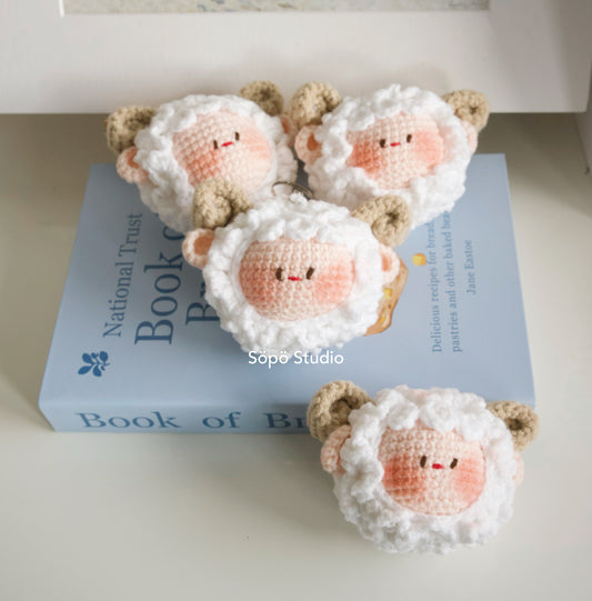 Kawaii Sheep Mochi Handmade Crochet Keychain Bag Charm