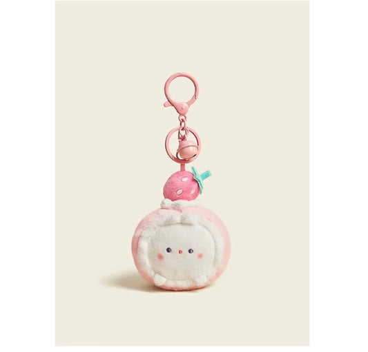 Strawberry Cake Bunny Plushy Keychain/Bag charm