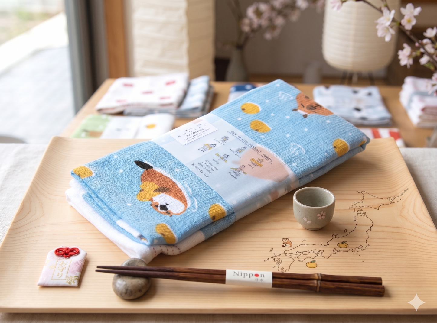 Capybara Tenugui Kitchen Towel - Made in Japan