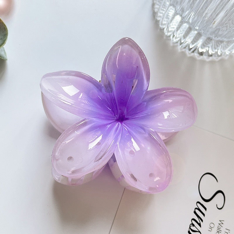 Summer Jelly Flower Hair Claws - 4 colors