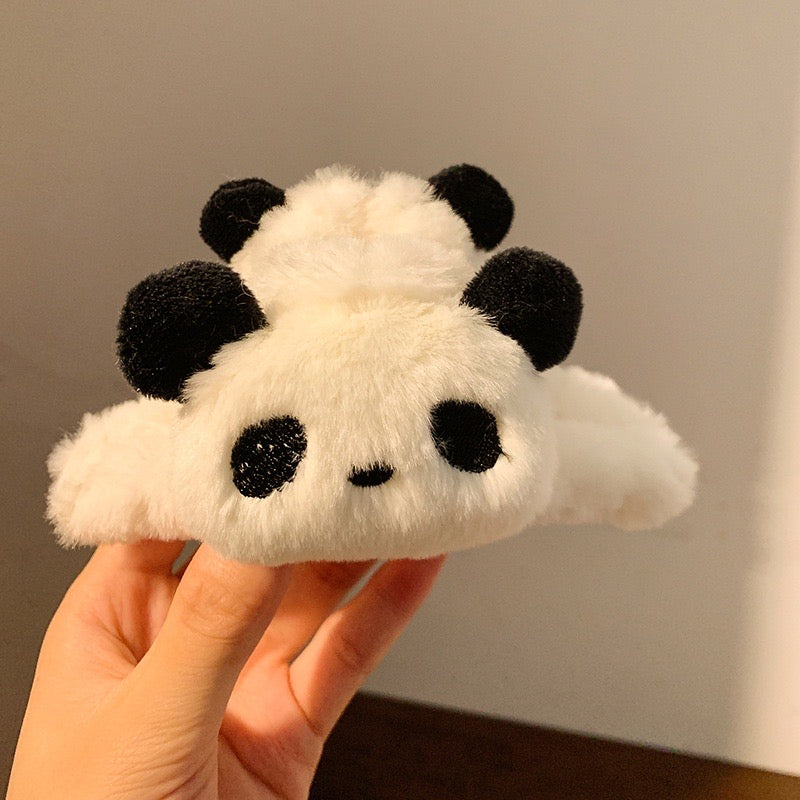 Cute Panda Pompom Korean Style Hair claws