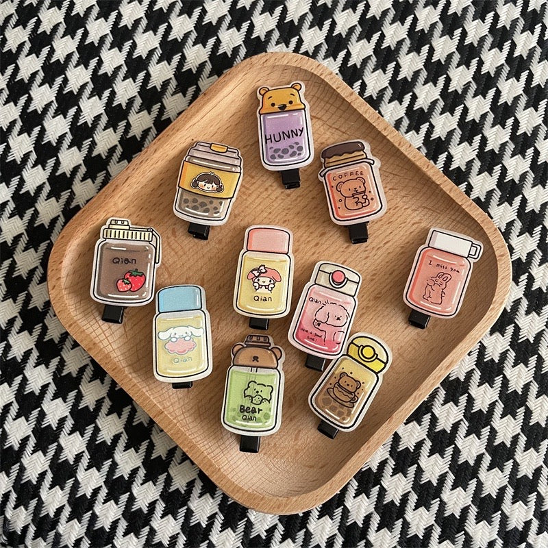 Cute Foodie Hair Pin Set - 10kpl/set