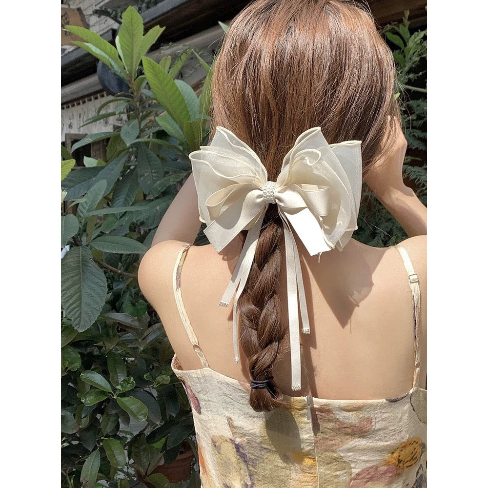 Korean Style Elegant Organza Ribbon Hair Clip