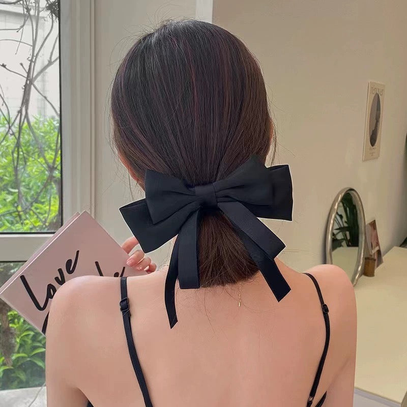 Korean Ballerina Black Hair Bow