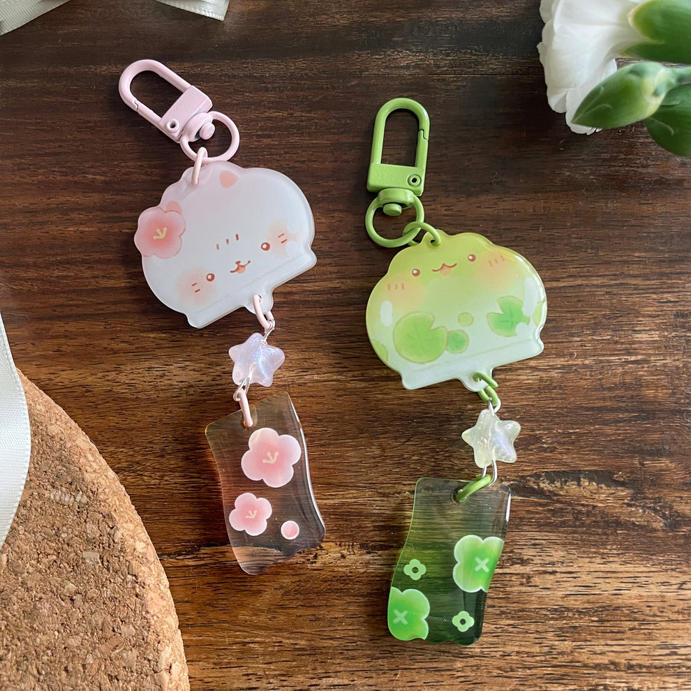 Windchime Charm - Cat and Frog