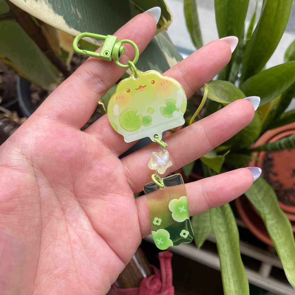 Windchime Charm - Cat and Frog