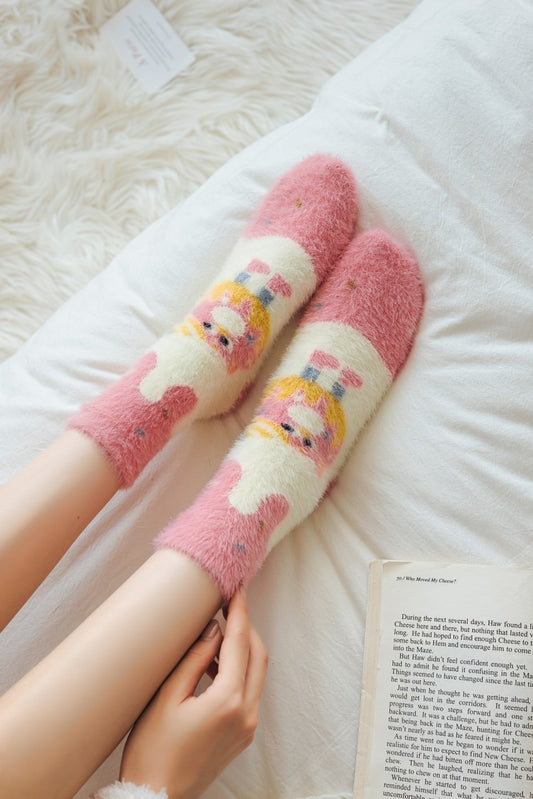 Cute Pink Donut Comfy Socks