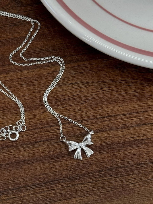 Silver 925 Ribbon Necklace