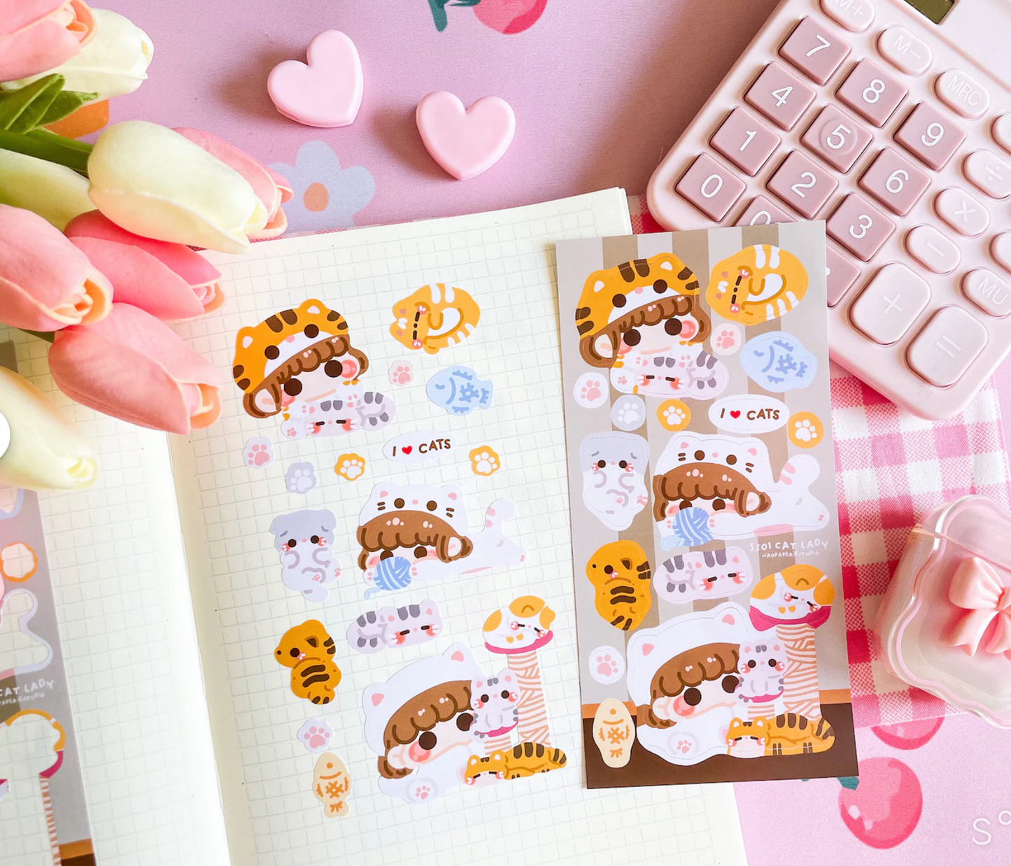 Naopaperie Cat Lady Sticker Sheet