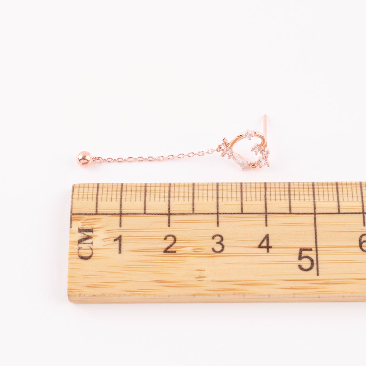 Heart Chain Drop Dangle Korean Dainty Style Earrings - 2 Colors